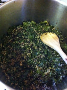 Quinoa kale cooked