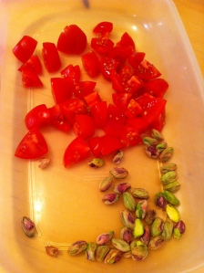 Tomatoes and pistachios